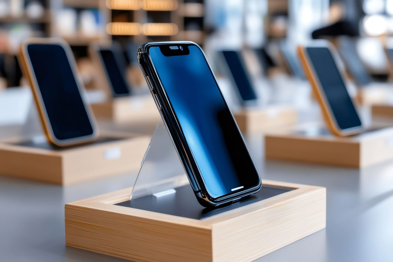 vecteezy-row-of-new-smartphones-displayed-on-stands-in-an-electronics-66222782